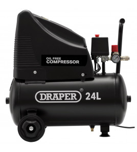 24L Oil-Free Compressor, 1.1kW/1.5hp and Air Tool Kit