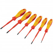 KNIPEX 00 20 12 VO4 VDE Insulated Slotted/Phillips®/Pozidriv® Screwdriver Set (6 Piece)