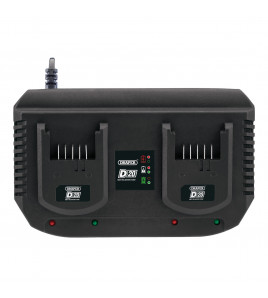 D20 20V Li-ion Fast Twin Battery Charger, 2 x 3.5A