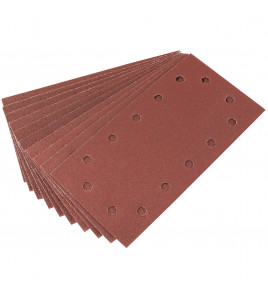 Assorted Aluminium Oxide Sanding Sheets, 115 x 227mm (Pack of 10)