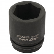 Draper Expert HI-TORQ® 6 Point Impact Socket, 3/4 Sq. Dr., 33mm