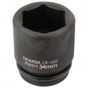 Draper Expert HI-TORQ® 6 Point Impact Socket, 3/4 Sq. Dr., 34mm