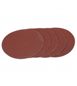 Hook and Loop Aluminium Oxide Sanding Discs, 180mm, 60 Grit (Pack of 5)