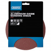 Hook and Loop Aluminium Oxide Sanding Discs, 180mm, 60 Grit (Pack of 5)