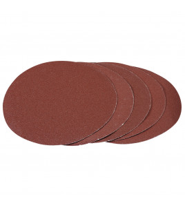 Hook and Loop Aluminium Oxide Sanding Discs, 180mm, 80 Grit (Pack of 5)