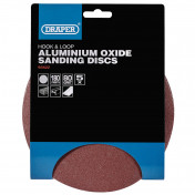 Hook and Loop Aluminium Oxide Sanding Discs, 180mm, 80 Grit (Pack of 5)