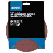 Hook and Loop Aluminium Oxide Sanding Discs, 180mm, 120 Grit (Pack of 5)