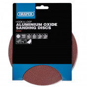 Hook and Loop Aluminium Oxide Sanding Discs, 180mm, Assorted Grit (Pack of 5)