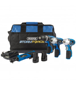 12V Drill Drive and Ratchet Interchange Kit II, 2 x 1.5Ah Li-ion Batteries, 1 x Fast Charger and 1 x Tool Bag
