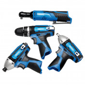 12V Drill Drive and Ratchet Interchange Kit II, 2 x 1.5Ah Li-ion Batteries, 1 x Fast Charger and 1 x Tool Bag