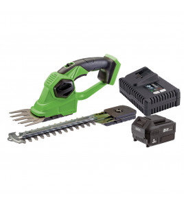 D20 20V 2-in-1 Grass and Hedge Trimmer with Battery and Fast Charger