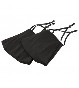 Fabric Reusable Face Masks, Black (Pack of 2) - Discontinued