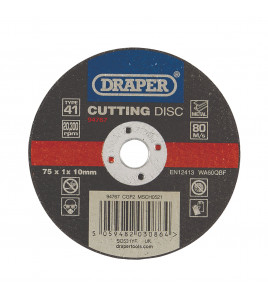 Metal Cutting Disc, 75 x 1 x 10mm