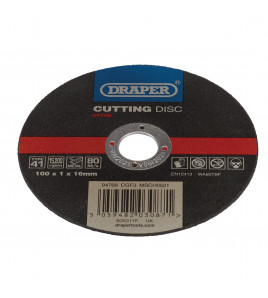 Metal Cutting Disc, 100 x 1 x 16mm