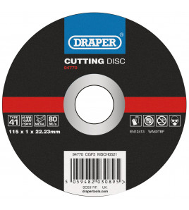 Metal Cutting Disc, 115 x 1 x 22.23mm