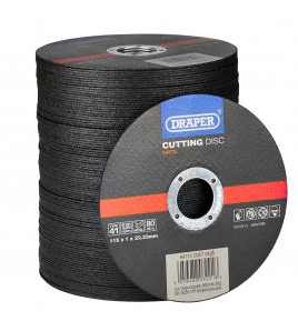 Metal Cutting Discs, 115 x 1 x 22.23mm (Pack of 100)