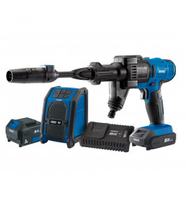 D20 20V Pressure Washer, D20 20V Wireless Speaker, 1 x 2.0Ah, 1 x 3.0Ah, 1 x Fast Charger