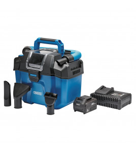 D20 20V Wet and Dry Vacuum Cleaner, 1 x 3.0Ah Battery, 1 x Fast Charger