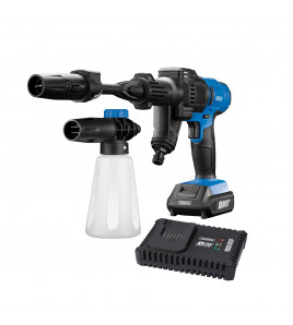 D20 20V Cordless Pressure Washer Kit, 1 x 2.0Ah Battery, 1 x Fast Charger