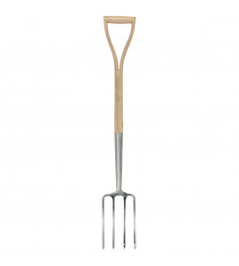 Draper Heritage Stainless Steel Border Fork with Ash Handle
