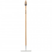 Draper Heritage Stainless Steel Garden Rake with Ash Handle