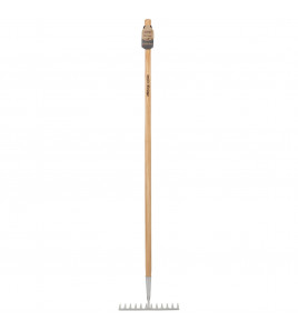 Draper Heritage Stainless Steel Garden Rake with Ash Handle