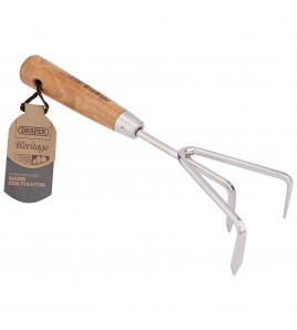 Draper Heritage Stainless Steel Hand Cultivator with Ash Handle