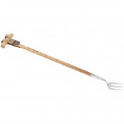 Draper Heritage Stainless Steel Fork With Ash Long Handle