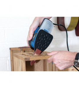 Assorted Hook and Loop Aluminium Oxide Sanding Sheets, 32 x 92mm (Pack of 10)