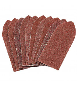 Hook and Loop Aluminium Oxide Sanding Sheets, 32 x 92mm, 60 Grit (Pack of 10)