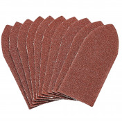 Hook and Loop Aluminium Oxide Sanding Sheets, 32 x 92mm, 80 Grit (Pack of 10)