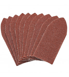 Hook and Loop Aluminium Oxide Sanding Sheets, 32 x 92mm, 80 Grit (Pack of 10)