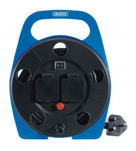 230V 2-Way Cable Reel with LED Work Light, 10m