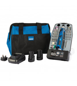 Draper Storm Force® 10.8V Power Interchange Multi-Tool Kit, 2 x 1.5Ah Batteries, 1 x Charger, 1 x Bag