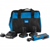 Draper Storm Force 10.8V Power Interchange Reversible Ratchet Kit, 2 x 4.0Ah Batteries, 1 x Charger, 1 x Bag