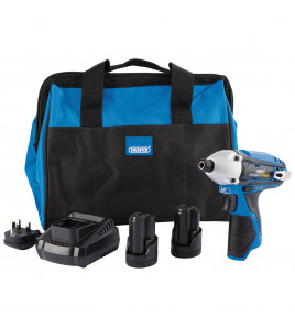 Draper Storm Force® 10.8V Power Interchange Impact Driver Kit, 2 x 1.5Ah Batteries, 1 x Charger, 1 x Bag