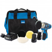 Draper Storm Force® 10.8V Power Interchange Mini Polisher Kit, 2 x 1.5Ah Batteries, 1 x Charger, 1 x Bag