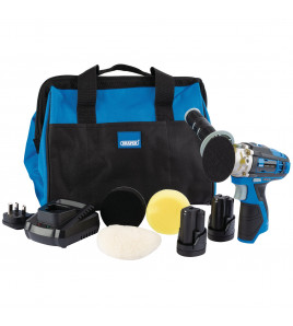 Draper Storm Force® 10.8V Power Interchange Mini Polisher Kit, 2 x 1.5Ah Batteries, 1 x Charger, 1 x Bag