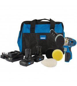 Draper Storm Force 10.8V Power Interchange Mini Polisher Kit, 2 x 4.0Ah Batteries, 1 x Charger, 1 x Bag