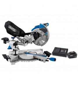 D20 20V Brushless Sliding Compound Mitre Saw, 185mm, 1 x 5.0Ah Battery, 1 x Fast Charger