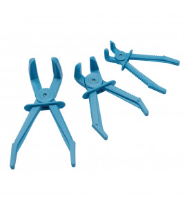 Flexible Hose Clamp Set with 90 Degree Jaws (3 Piece)